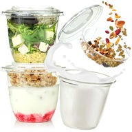 SÚPRAVA hrnčekov VLOŽKA viečka MUESLI GRANOLA SÚPRAVA hrnčekov VLOŽKA viečka MUESLI GRANOLA