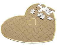 Kniha hostí Svadobný suvenír puzzle srdce Kniha hostí Svadobný suvenír puzzle srdce
