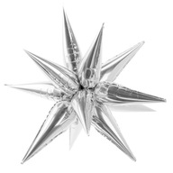 3D fóliový balón STAR, strieborný, 95 cm 3D fóliový balón STAR, strieborný, 95 cm