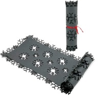SNEHOVÉ VLOČKY SIVÁ PLSTEŇ 100X30