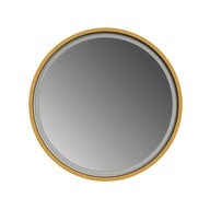 Okrúhle zlaté zrkadlo 60 cm s pieskovanou LED