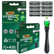 BIC Cartridge holiaci strojček BiC Hybrid 3 Flex SENSITIVE + 8 nábojov BIC Cartridge holiaci strojček BiC Hybrid 3 Flex SENSITIVE + 8 nábojov