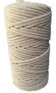Macrama String Woven so zlatým jadrom, slonovinová kosť 100m 5 mm Macrama String Woven so zlatým jadrom, slonovinová kosť 100m 5 mm