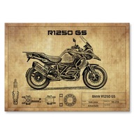 Kovový plagát BMW R1250 GS Gift L Kovový plagát BMW R1250 GS Gift L