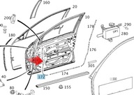 UPEVNENIE TESNENIA DVERÍ W203 MERCEDES C CLASS PL