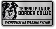 Pozor pes Border Collie sign