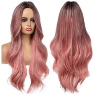 Parochňa dlhé vlasy LIKE NATURAL ružové vlny 75cm