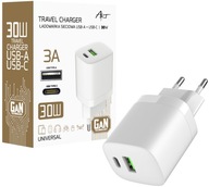 Napájanie sieťovej nabíjačky GAN USB QC4.0 +USB-C PD3.0 30W 3A 20V Napájanie sieťovej nabíjačky GAN USB QC4.0 +USB-C PD3.0 30W 3A 20V