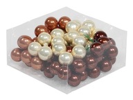 Sklenené ozdoby na drôte BRONZOVÁ KRÉMOVÁ TOFFEE 3CM/72S Sklenené ozdoby na drôte BRONZOVÁ KRÉMOVÁ TOFFEE 3CM/72S