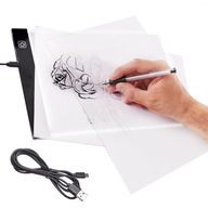 Doska na kreslenie osvetlená uhlíkovým papierom A4 LED