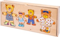 Drevené puzzle Puzzle štyroch medveďov
