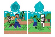 MINECRAFT UTERÁK 50x115 BAVLNA S KAPUCOU ZOMBIE SKELETON PONČO MINECRAFT UTERÁK 50x115 BAVLNA S KAPUCOU ZOMBIE SKELETON PONČO