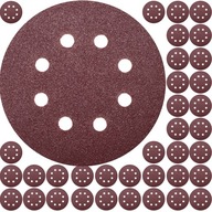 100x BRÚSNE KOTÚČE PAPIER S DIERKAMI VELCRO 125 120