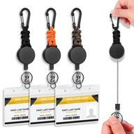3x NAVÍJAČ LEASH KĽÚČOVKA KARABÍNA SADA RÚČKOV 3x NAVÍJAČ LEASH KĽÚČOVKA KARABÍNA SADA RÚČKOV