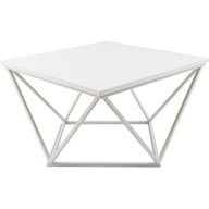 Konferenčný stolík zakrivený 60 cm biely