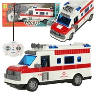 Sanitka, ambulancia pre deti, diaľkovo ovládaná s diaľkovým ovládaním, svetlá d