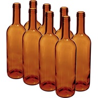 Fľaše na víno 750ml hnedá, 8ks, 0,75l Browin Fľaše na víno 750ml hnedá, 8ks, 0,75l Browin