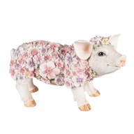 Figúrka Pig in Flowers Clayre & Eef