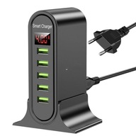 USB nabíjačka HUB USB 5-portová nabíjacia stanica USB nabíjačka HUB USB 5-portová nabíjacia stanica