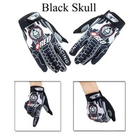 Pánske módne rukavice s celými rukávmi čierneho štýlu Skull-L Pánske módne rukavice s celými rukávmi čierneho štýlu Skull-L