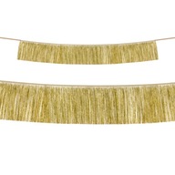 Garland Banner fólia, zlaté strapce, lesklá dekorácia na zavesenie, 135 cm Garland Banner fólia, zlaté strapce, lesklá dekorácia na zavesenie, 135 cm