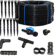 Odkvapkávacia linka 16mm 50m s kompenzáciou + 37 príslušenstva Odkvapkávacia linka 16mm 50m s kompenzáciou + 37 príslušenstva