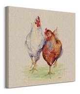 Jane Bannon Maľba kohút a sliepka na plátne 60x60 cm