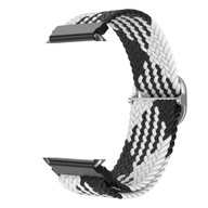 Splietaný remienok Bielo-čierny univerzálny 22mm Splietaný remienok Bielo-čierny univerzálny 22mm
