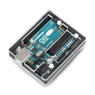 Puzdro pre Arduino Uno - čierne a priehľadné slim Puzdro pre Arduino Uno - čierne a priehľadné slim