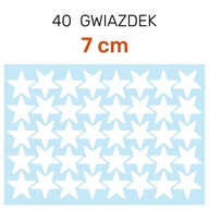 Samolepky na steny, nábytok, okná, HVIEZDY, 7 cm | 40 kusov Samolepky na steny, nábytok, okná, HVIEZDY, 7 cm | 40 kusov