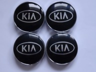 4x Stredové krytky Emblémy na ráfiky KIA 60 mm čierne S 4x Stredové krytky Emblémy na ráfiky KIA 60 mm čierne S