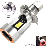 Modrý/červený Angel Eye H4 LED Moto svetlomet Modrý/červený Angel Eye H4 LED Moto svetlomet