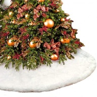 koberček koberec vianočný stromček mat biely 120 cm