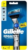 Gillette Mach3 Turbo 3D / Stroj s 2 kazetami Gillette Mach3 Turbo 3D / Stroj s 2 kazetami