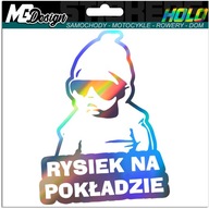 Nálepka na okno RYSIEK ON BOARD HOLOGRAM Nálepka na okno RYSIEK ON BOARD HOLOGRAM