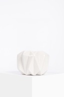 BIELY porcelánový svietnik na čajovú sviečku 9X9X6 cm