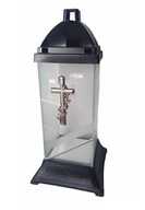 Moderná sviečka Kaplnka Lucerna Strieborný kríž 31cm Moderná sviečka Kaplnka Lucerna Strieborný kríž 31cm