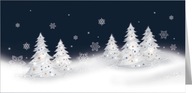 Vianočné stromčeky Vianočné pohľadnice bez želaní roztomilé LBT994