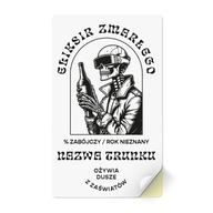 Zábavné personalizované menovky Moonshine 10 kusov na fľašu Veľké 6x10 cm Zábavné personalizované menovky Moonshine 10 kusov na fľašu Veľké 6x10 cm