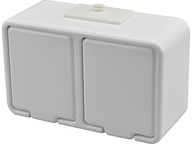Dvojzásuvka w/u IP44 biela NT-230H01 Dvojzásuvka w/u IP44 biela NT-230H01