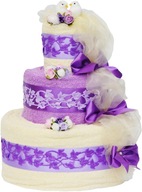 ELEGANTNÁ Svadobná darčeková torta vyrobená z VYŠÍVANÝCH uterákov