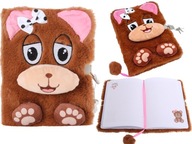 HAIRY Diary with Visiaci zámok 3D Włochacz A5 96 listov NOTEBOOK PLYŠOVÝ MEDVEĎ HAIRY Diary with Visiaci zámok 3D Włochacz A5 96 listov NOTEBOOK PLYŠOVÝ MEDVEĎ