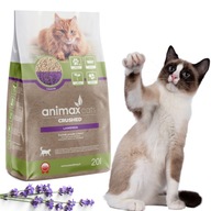 Zhlukované bio levanduľové stelivo pre mačky Animax Cats 20L Zhlukované bio levanduľové stelivo pre mačky Animax Cats 20L