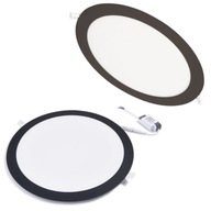 Svietidlo na stropný panel LED + napájací zdroj čierny okrúhly zapustený 24W 4000K Svietidlo na stropný panel LED + napájací zdroj čierny okrúhly zapustený 24W 4000K