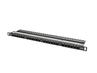 PATCH PANEL 24 PORT 0,5U 19” CAT.6 BLACK LANBERG PATCH PANEL 24 PORT 0,5U 19” CAT.6 BLACK LANBERG