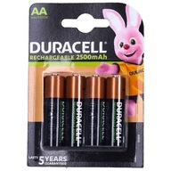 4x NABÍJACIE batérie DURACELL R6 AA 2500 mAh 4x NABÍJACIE batérie DURACELL R6 AA 2500 mAh
