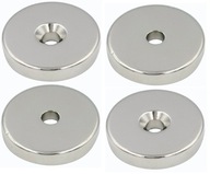 SILNÝ NEODYMOVÝ MAGNET 25x5 mm S OTVOROM 7,5/4,5 mm NA SKRUTKU 4 KS SILNÝ NEODYMOVÝ MAGNET 25x5 mm S OTVOROM 7,5/4,5 mm NA SKRUTKU 4 KS