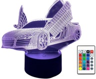 3D LED LAMPA LAMBORGHINI PORSCHE COLOR + USB DIAĽKOVÉ OVLÁDANIE 3D LED LAMPA LAMBORGHINI PORSCHE COLOR + USB DIAĽKOVÉ OVLÁDANIE