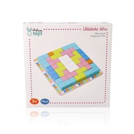 Drevená logická hra, bloky, farebné puzzle Tetris Drevená logická hra, bloky, farebné puzzle Tetris