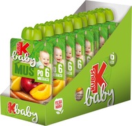Kubuś Baby jablková broskyňa mrkvová pena 9x100g Kubuś Baby jablková broskyňa mrkvová pena 9x100g
